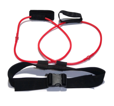 Adjustable Waist Belt Pedal Exerciser with Resistance Bands for Glutes Muscle Workout + Free Bag