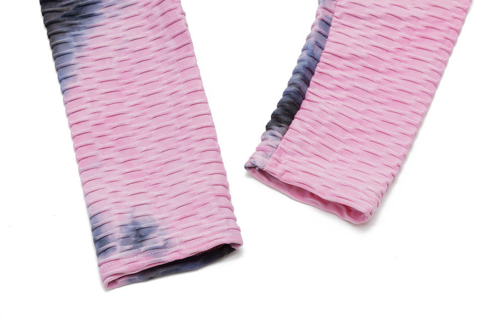 Yoga Jacquard Tie-Dye Yoga Clothes Bubble Yoga Pants