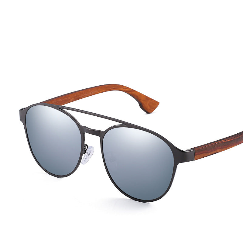 Polarized Sunglasses Fashion Colorful Polarized Lens Wooden Glasses Wooden Leg Sunglasses Men&