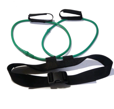 Adjustable Waist Belt Pedal Exerciser with Resistance Bands for Glutes Muscle Workout + Free Bag