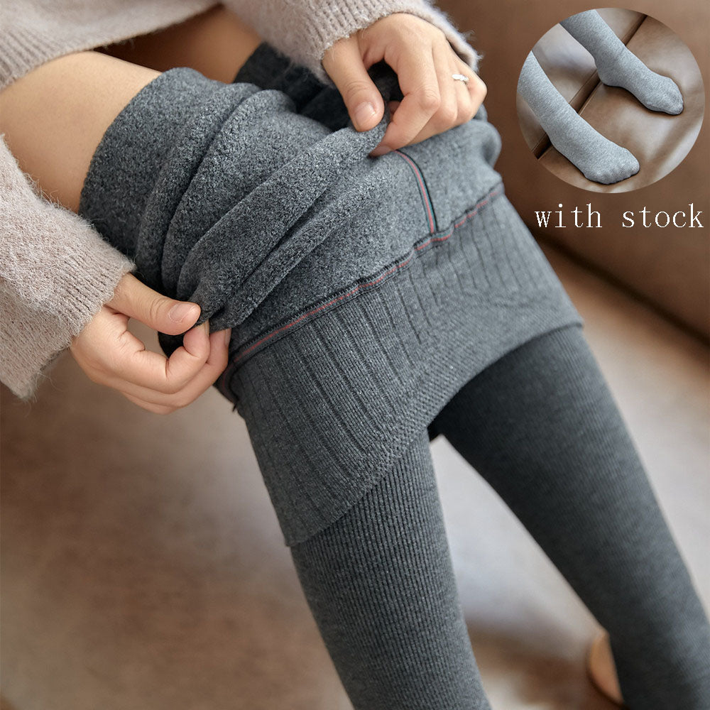 Winter Warm High Waist Striped Leggings